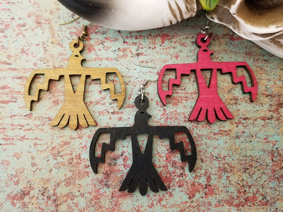 Thunderbird Wood Earrings